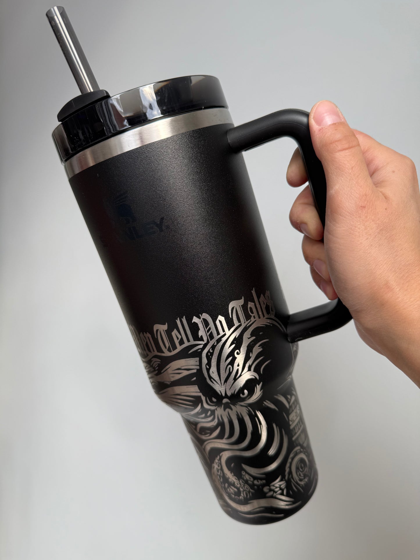 Dead Man Tell No Tales Engraved Tumbler