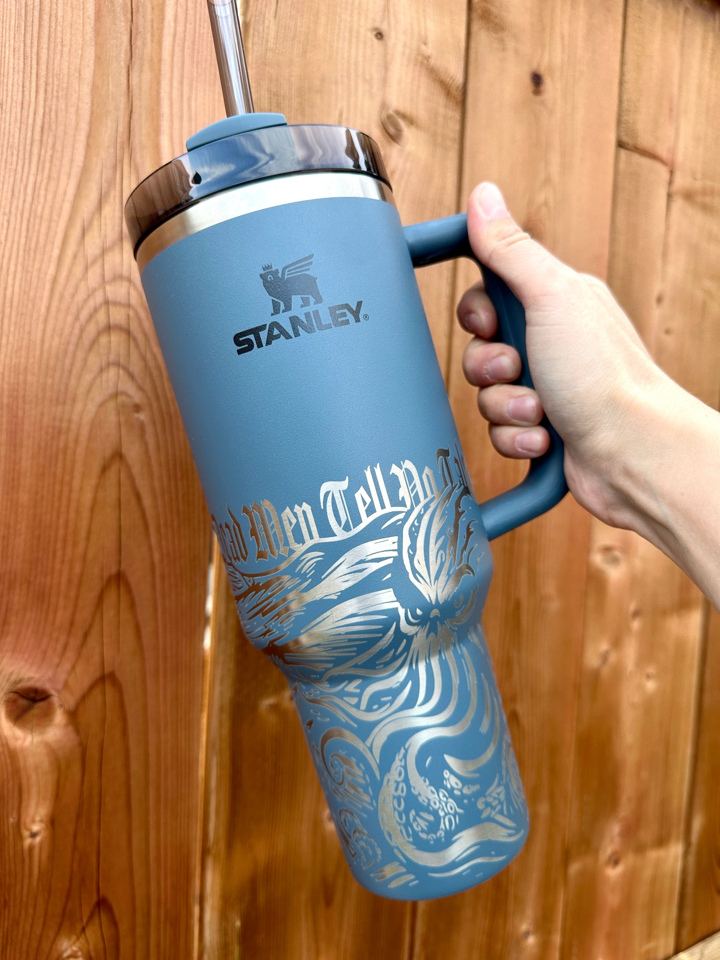 Dead Man Tell No Tales Engraved Tumbler
