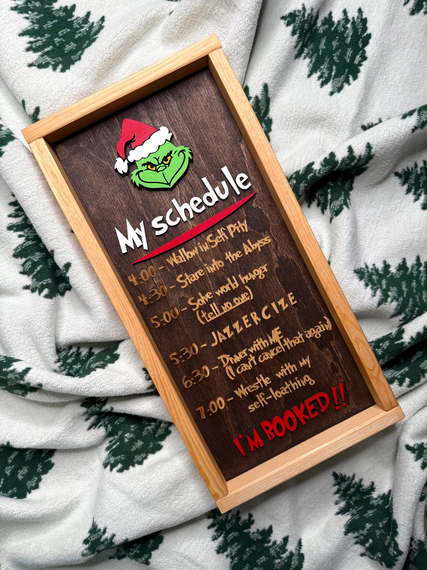 Schedule of a Grinchy Sign