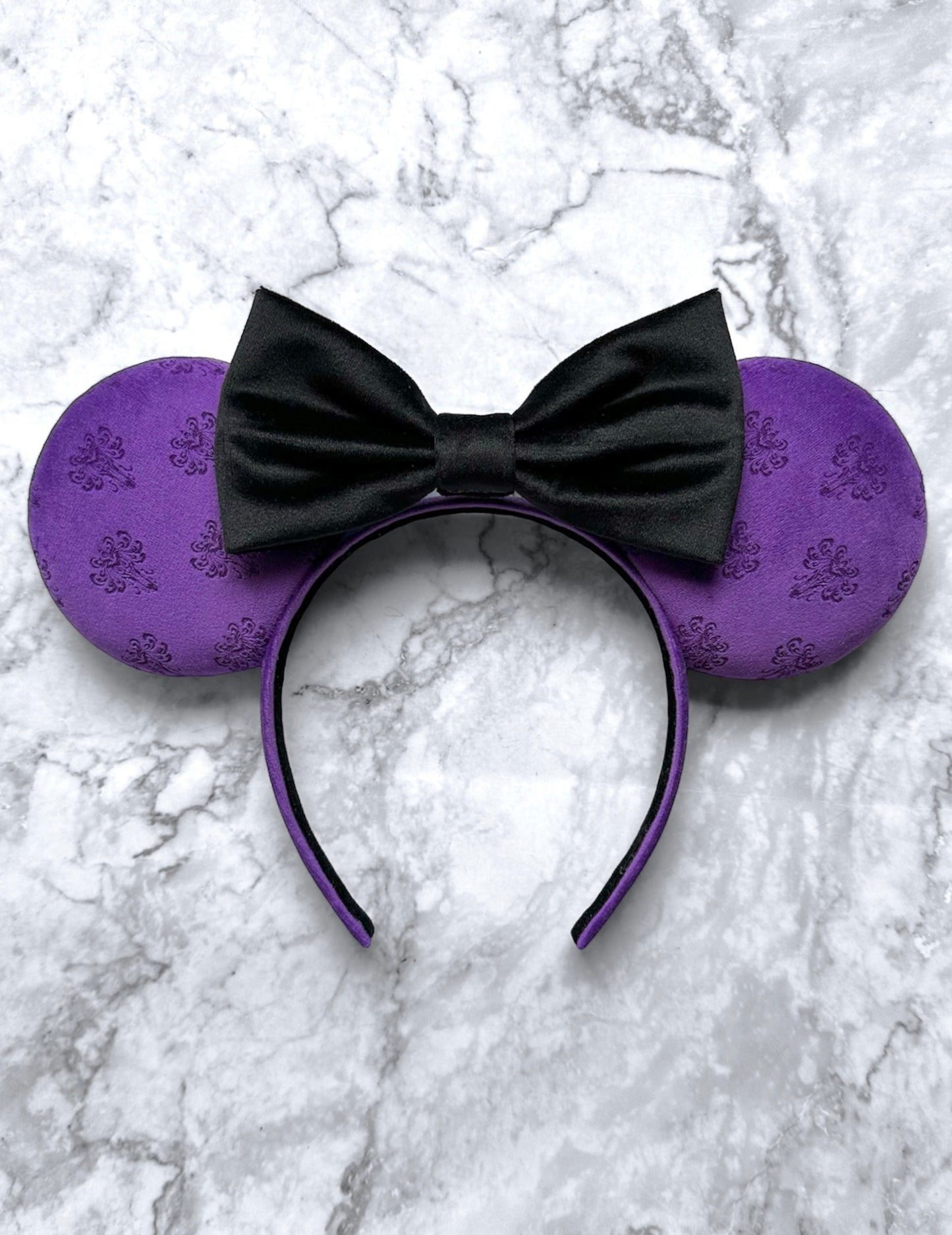 Haunted Mansion Engraved Velvet Mouse Ears