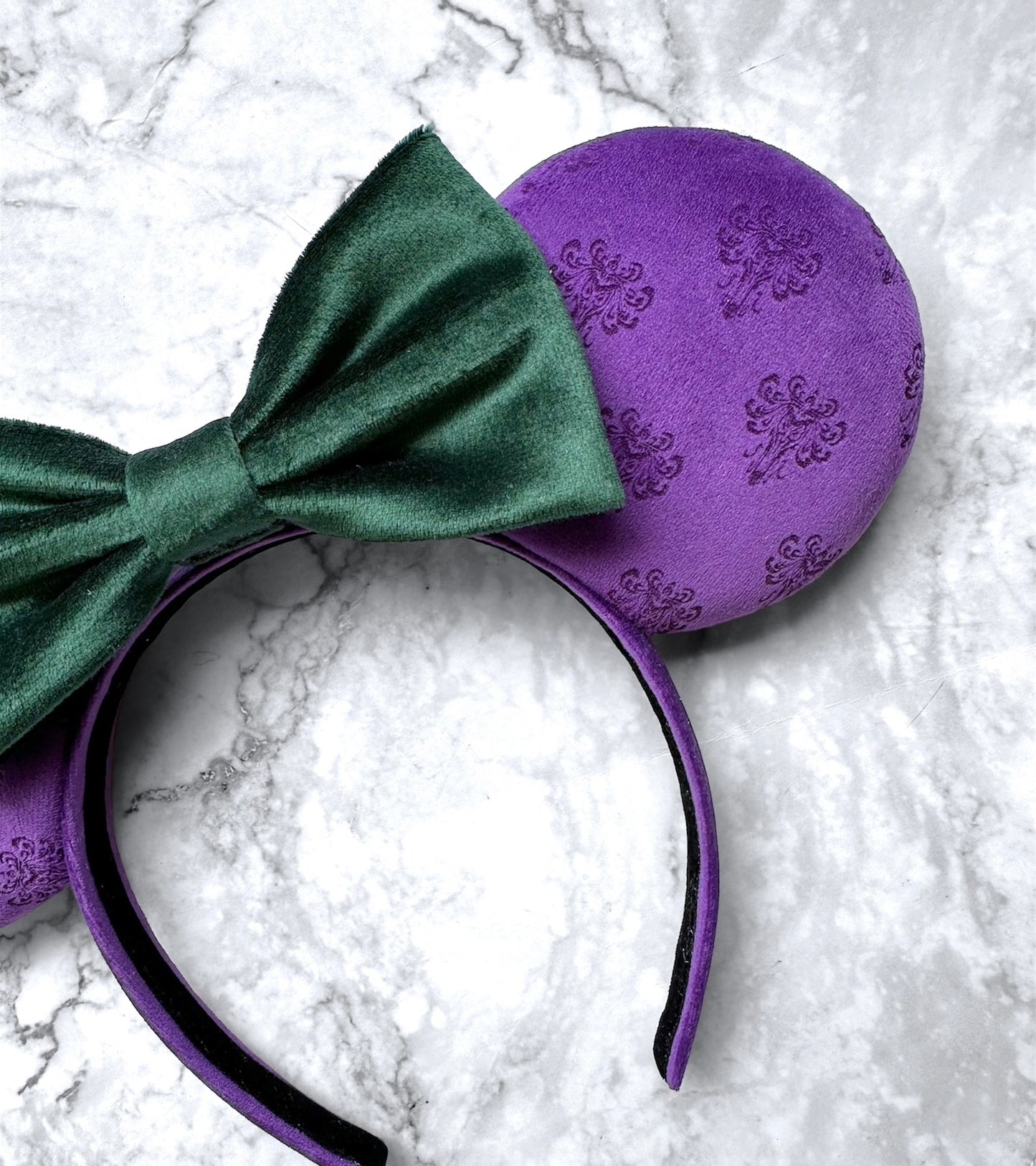 Haunted Mansion Engraved Velvet Mouse Ears