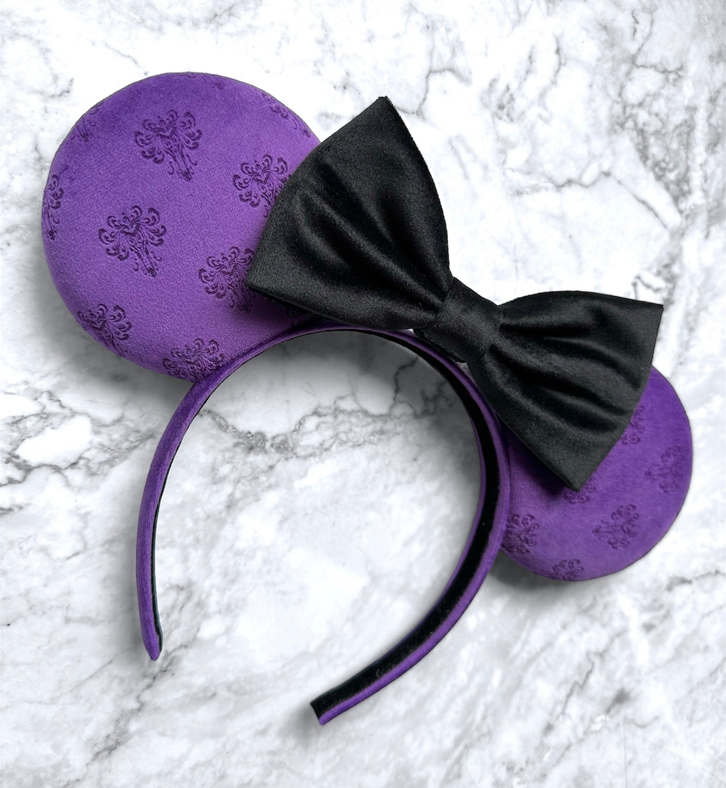Haunted Mansion Engraved Velvet Mouse Ears