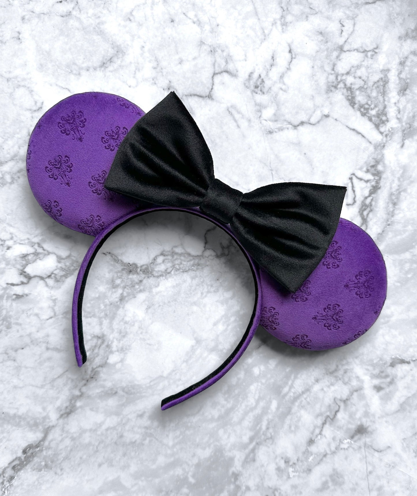 Haunted Mansion Engraved Velvet Mouse Ears