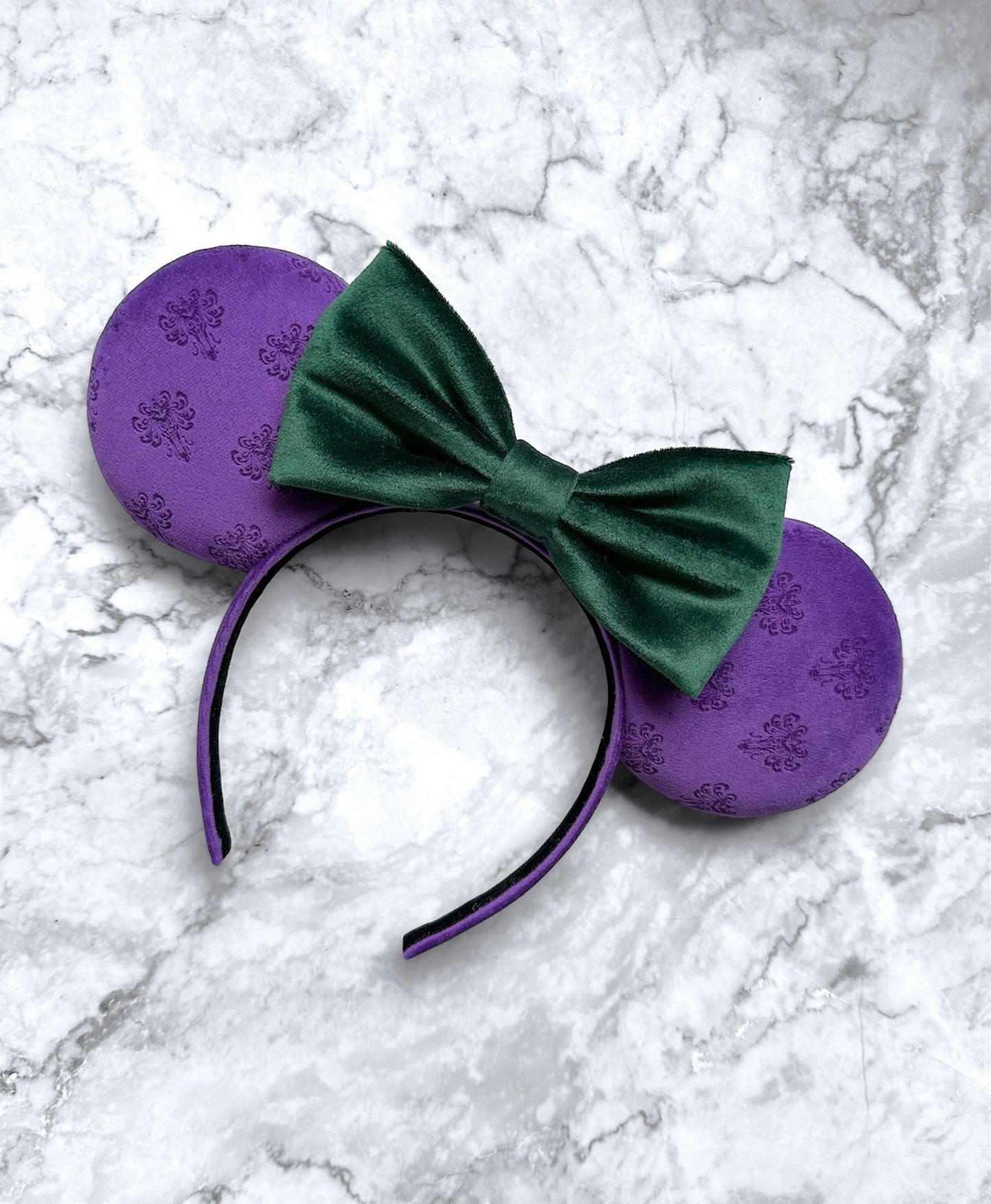 Haunted Mansion Engraved Velvet Mouse Ears