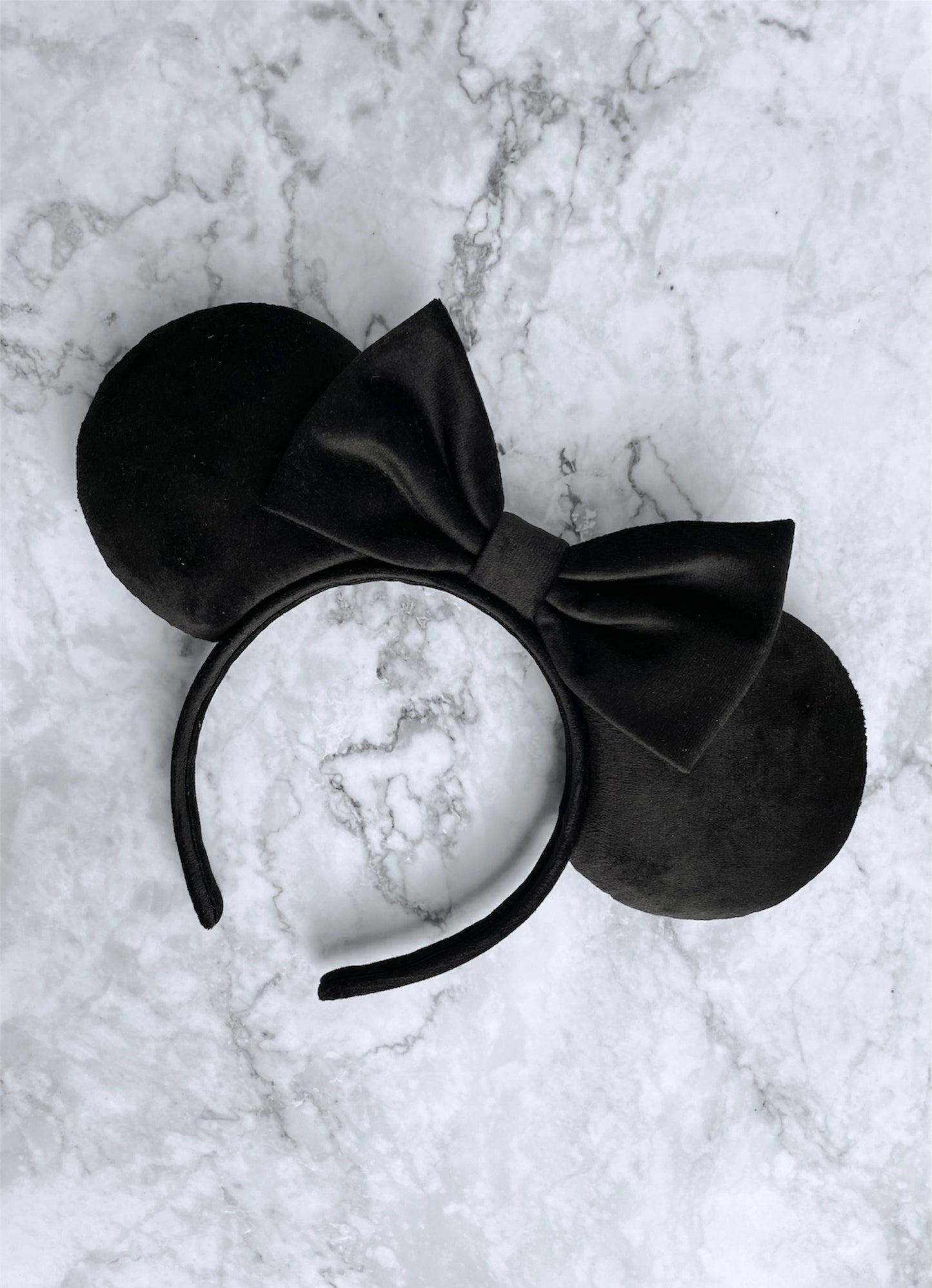 black micro velvet mouse ears