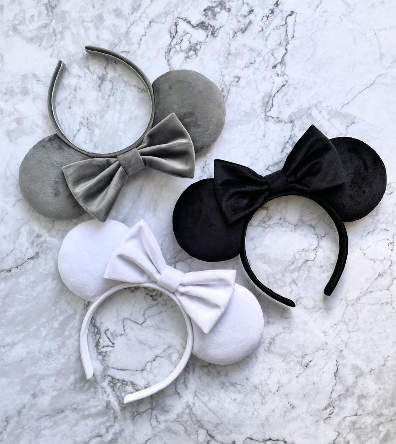 black micro velvet mouse ears