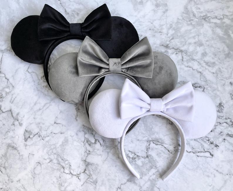 black micro velvet mouse ears