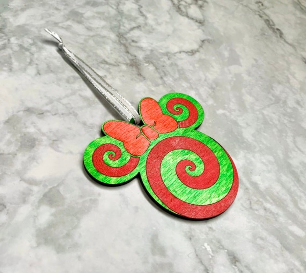 Candycane Mouse Christmas Ornament