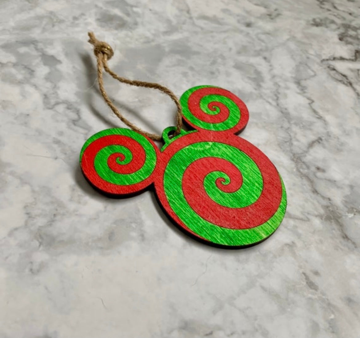Candycane Mouse Christmas Ornament