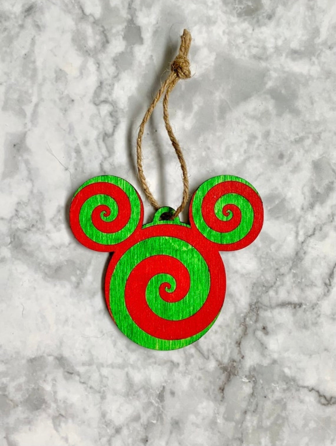 Candycane Mouse Christmas Ornament
