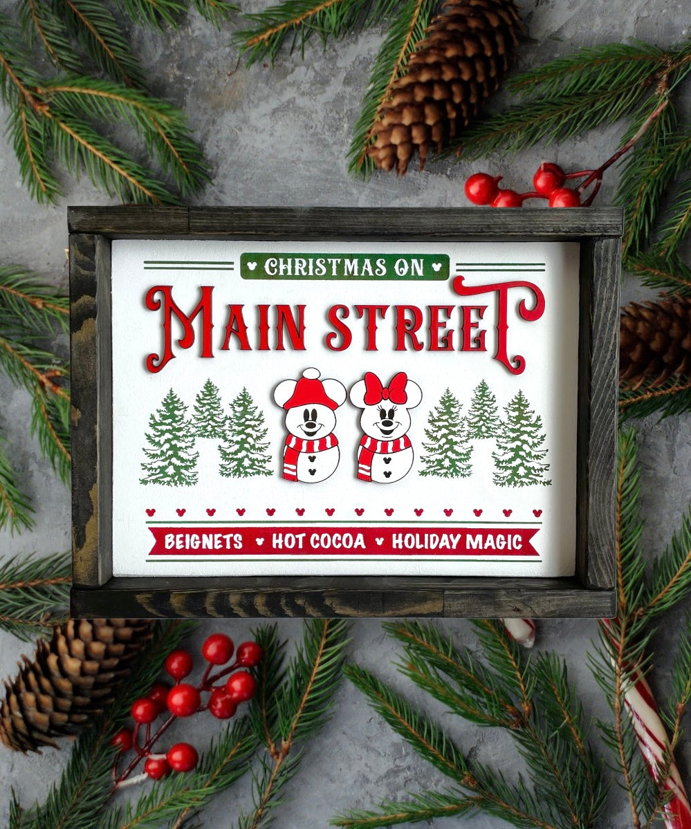 Main Street Snowman Sign