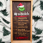 Schedule of a Grinchy Sign