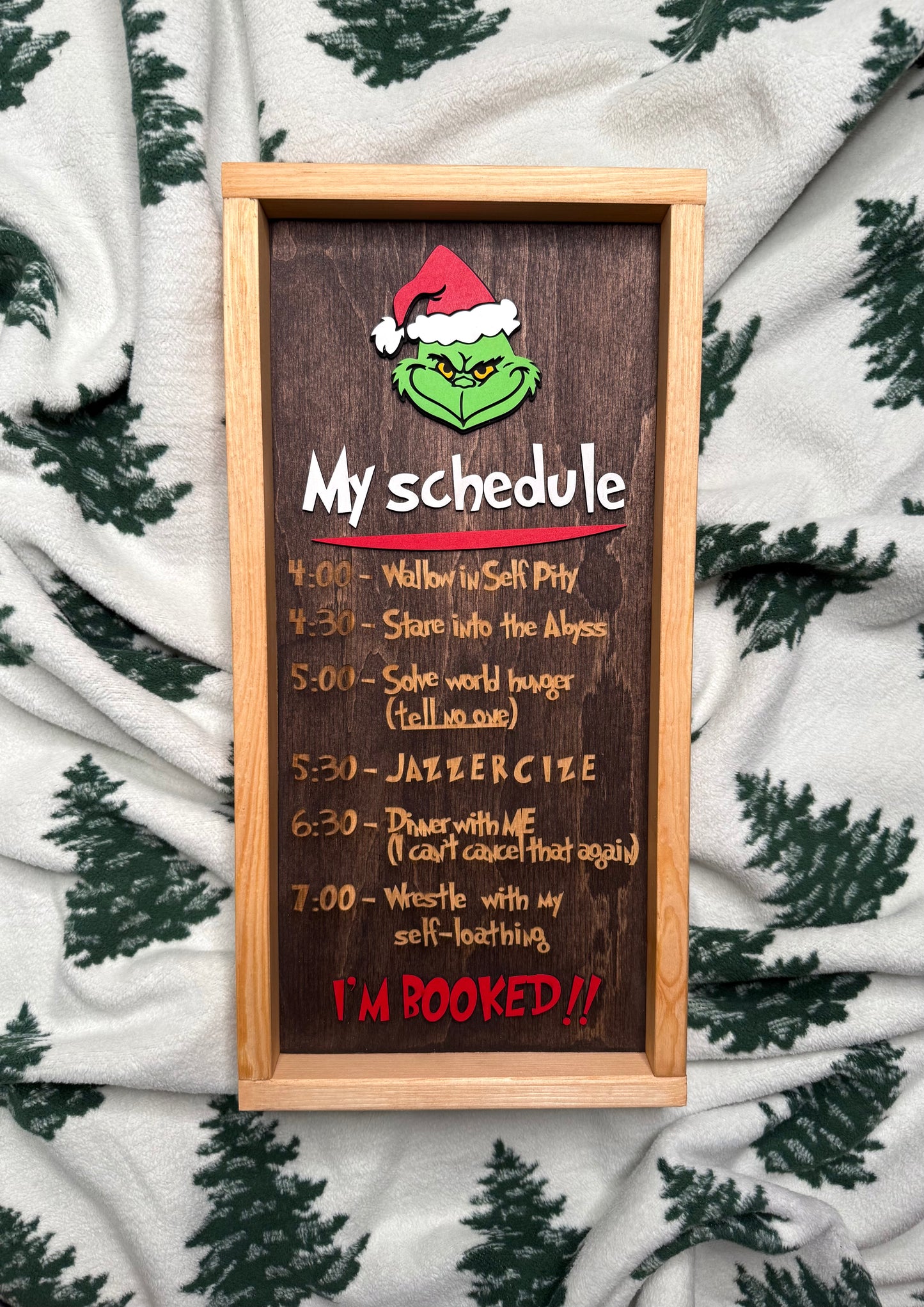 Schedule of a Grinchy Sign