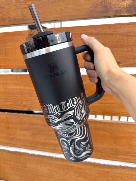 Dead Man Tell No Tales Engraved Tumbler