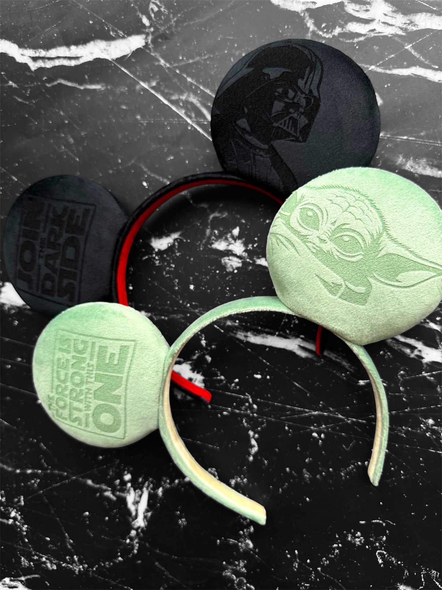 Child Engraved Velvet Mouse Ears