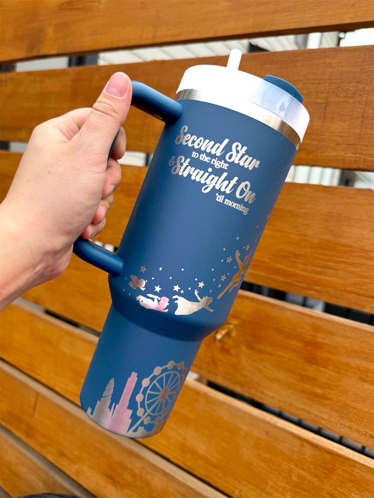 Neverland Engraved Tumbler