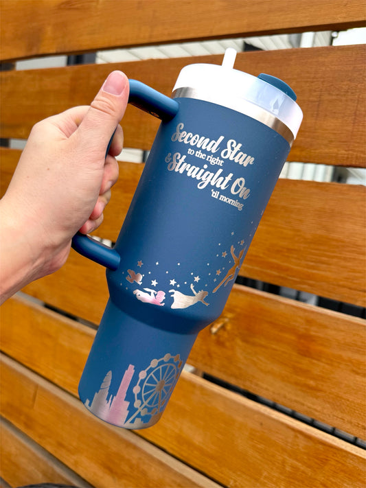 Neverland Engraved Tumbler