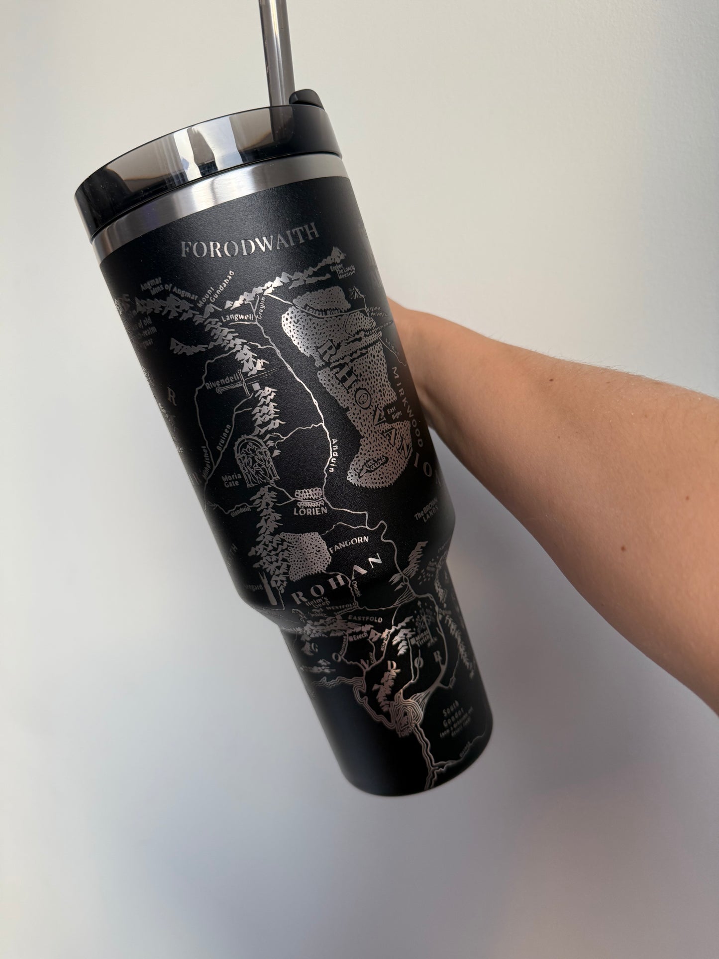 LOTR Map Engraved Tumbler