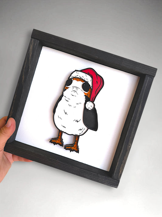 Christmas Porg Sign
