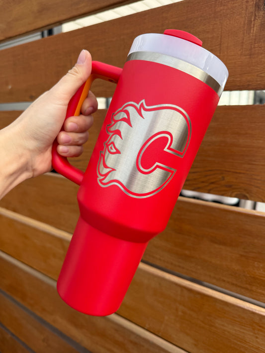Calgary Flames Engraved Tumbler