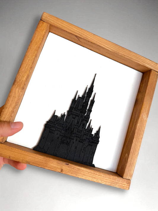 WDW Black Castle Sign