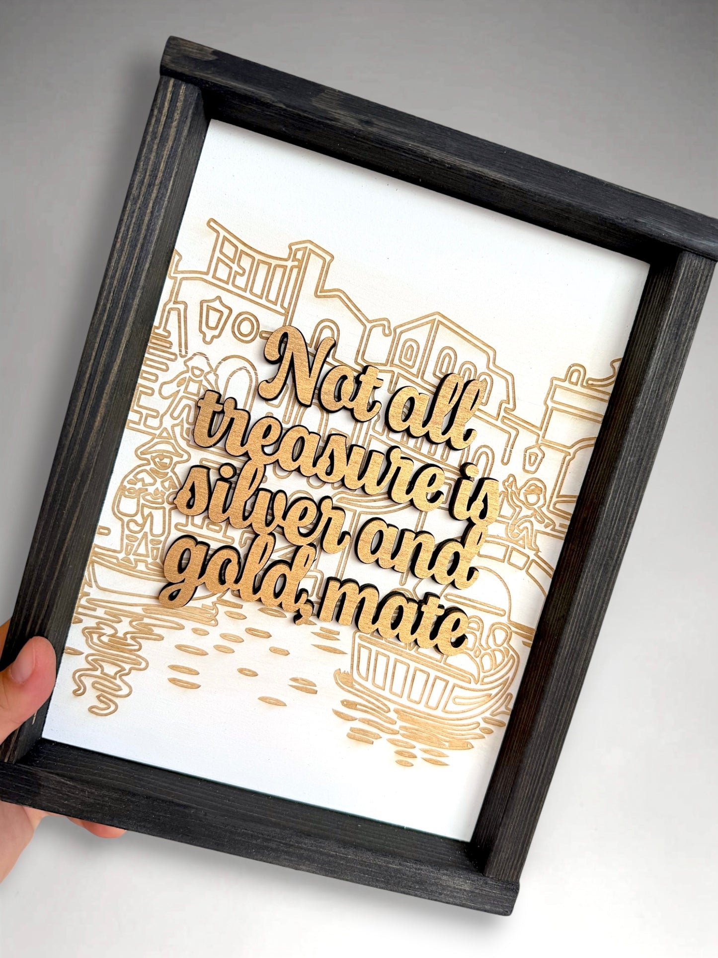 Silver and Gold Quote Sign