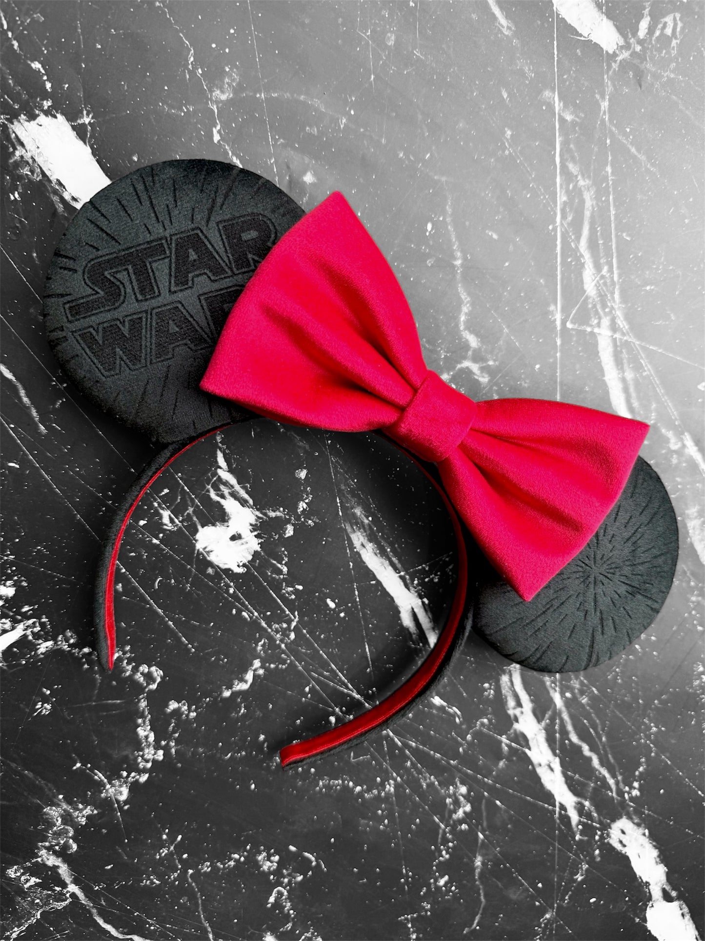 Dark Side Engraved Velvet Mouse Ears