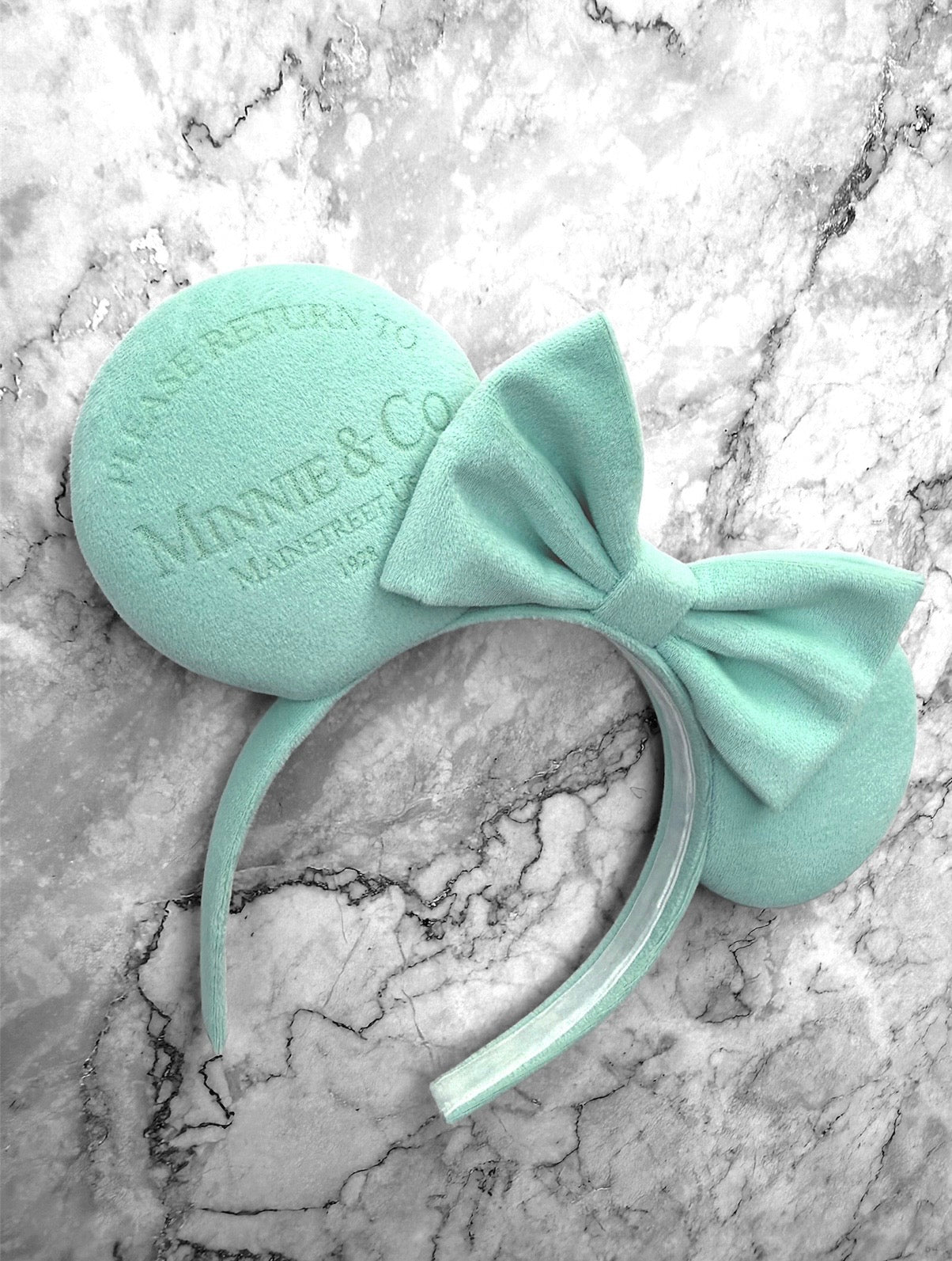 Oreilles de souris en velours gravé Minnie &amp; Co.