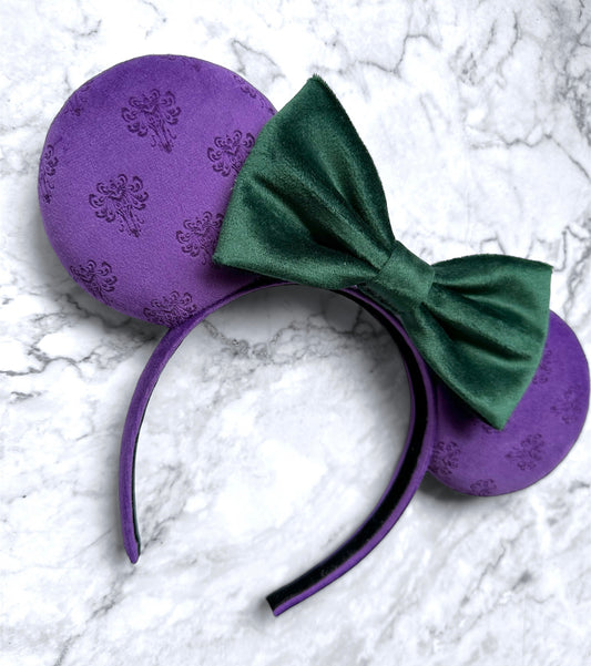 Haunted Mansion Engraved Velvet Mouse Ears