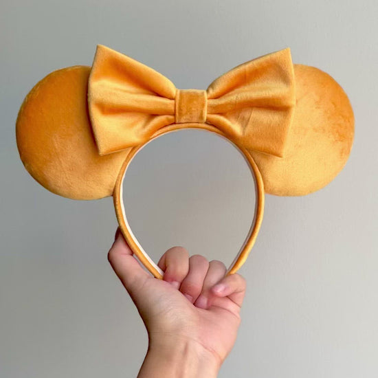 orange micro velvet mouse ears