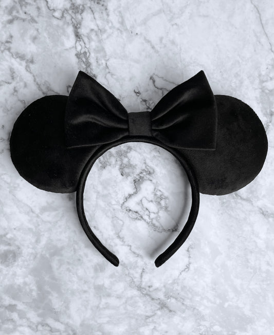 black micro velvet mouse ears