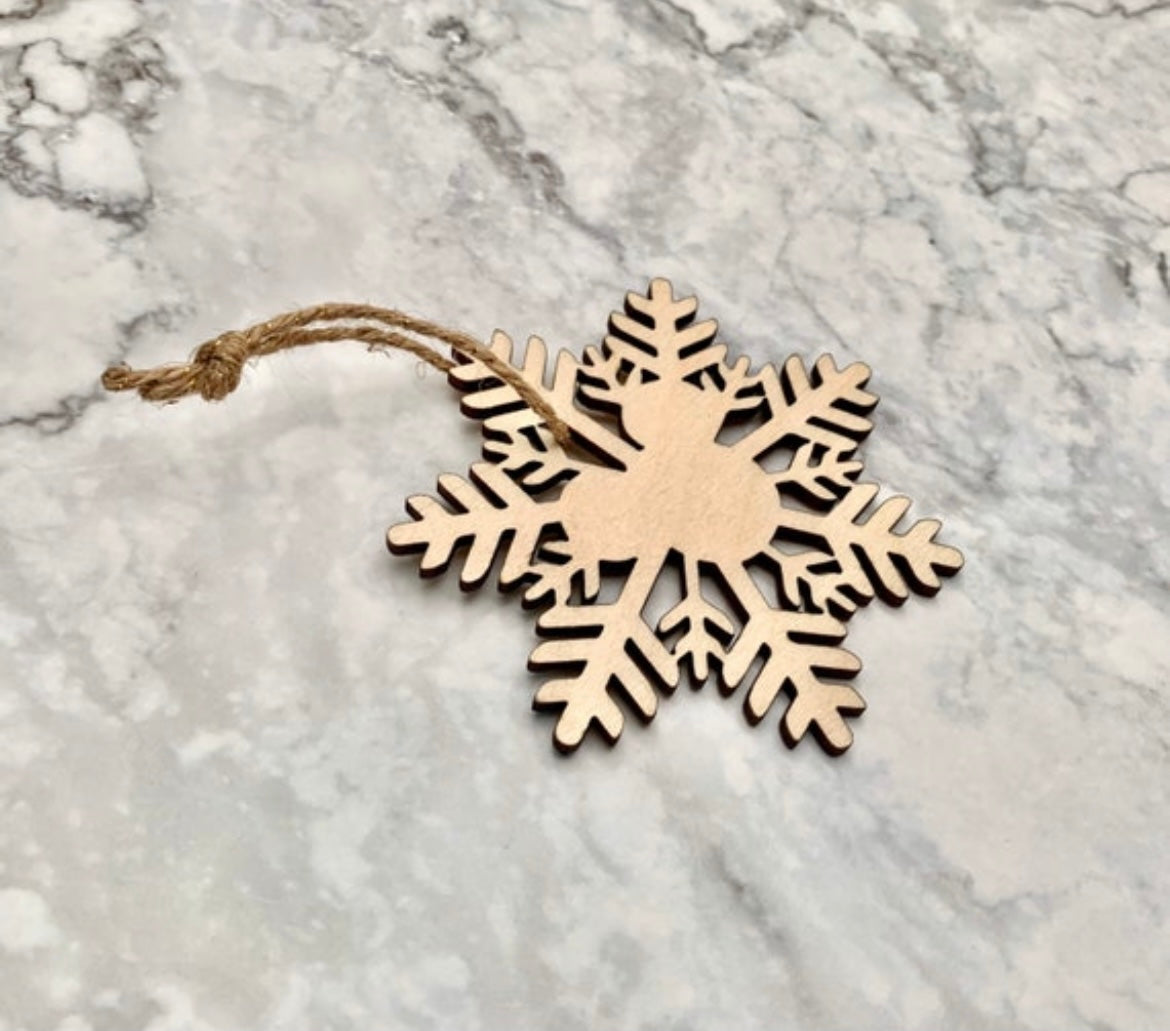 Hidden Mouse Snowflake Christmas Ornament