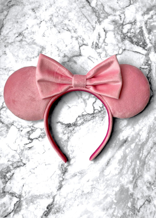 pink micro velvet mouse ears