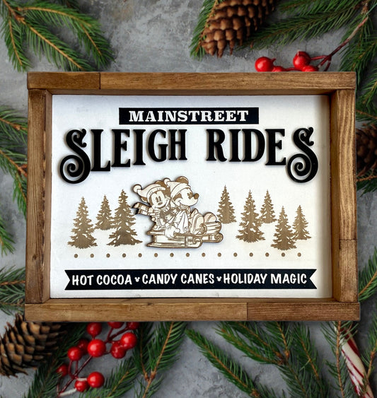 Main Street Sleigh Rides Sign