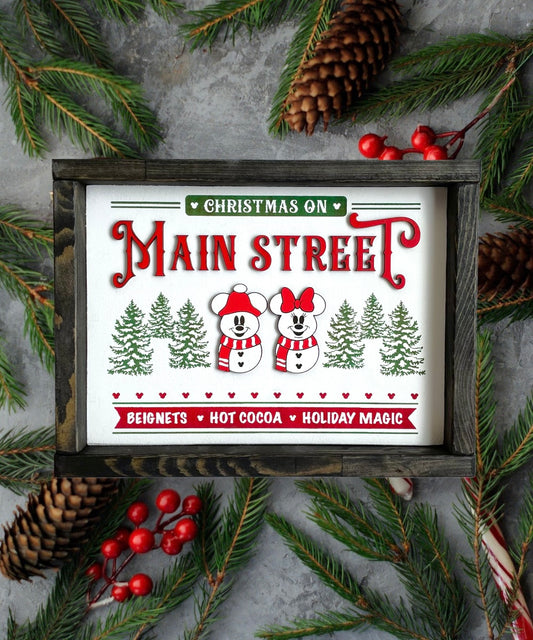 Main Street Snowman Sign
