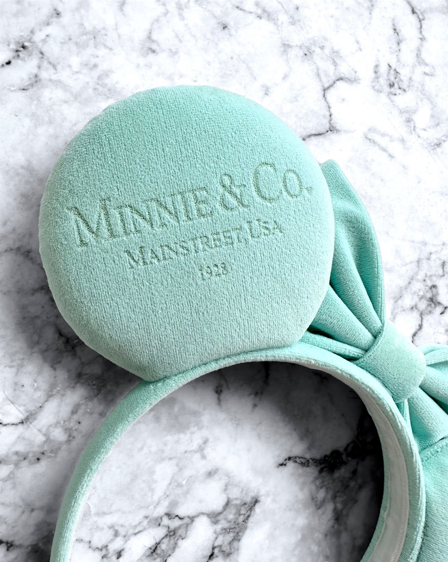 Minnie & Co. Engraved Velvet Mouse Ears